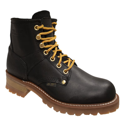 Women 6" Logger, Black- 2439L - Shop Genuine Leather men & women's boots online | AdTecFootWear