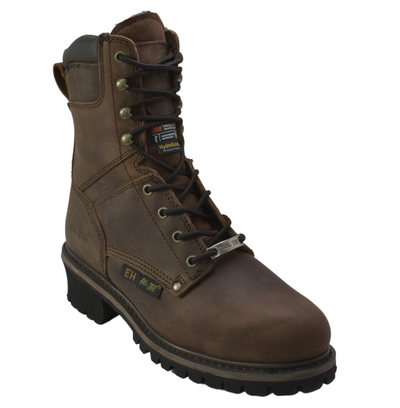 Men's 9" Steel Toe Super Logger Brown - 9490 - Shop Genuine Leather men & women's boots online | AdTecFootWear