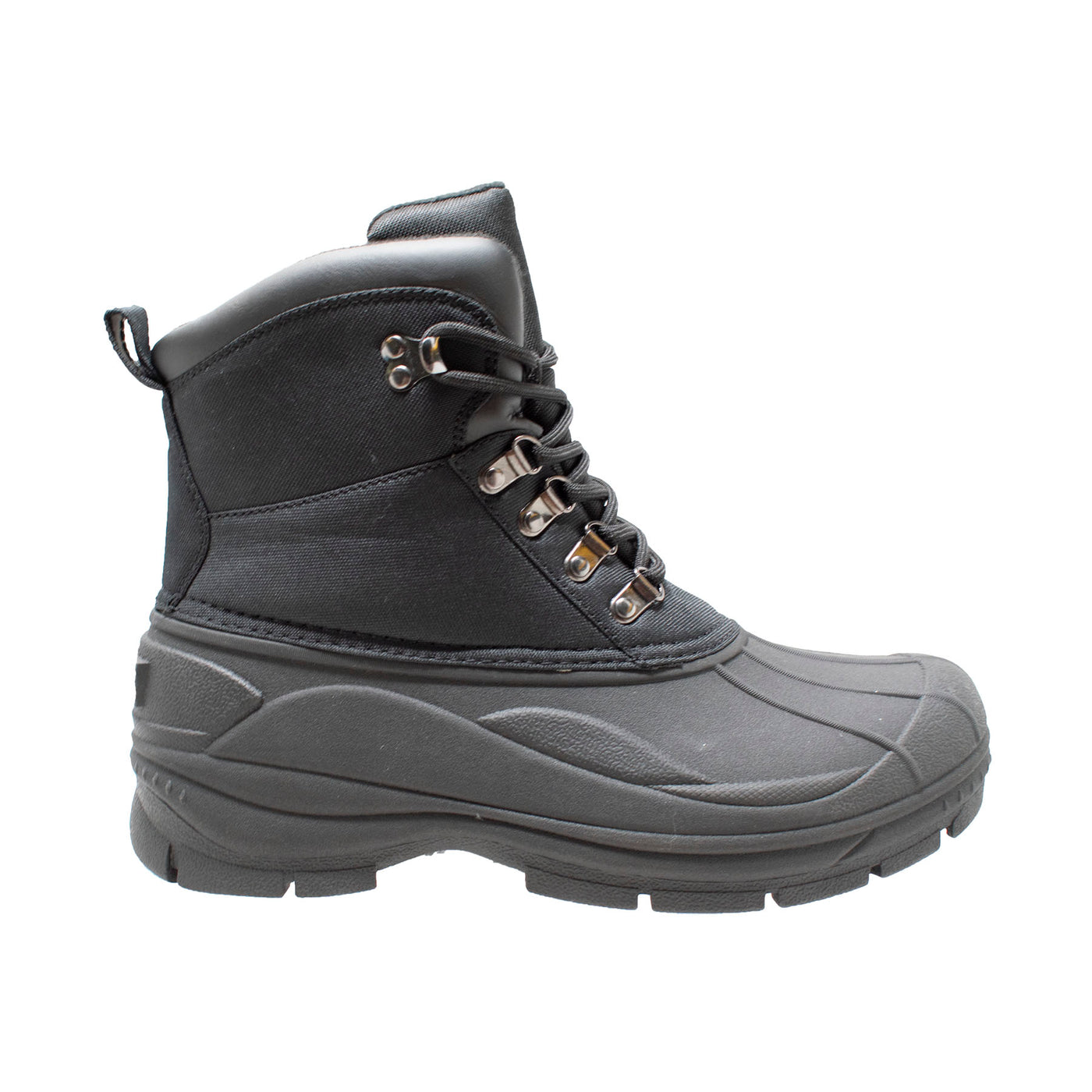 Mens Black Nylon Lace Up Winter Boots - Shop Genuine Leather men & women's boots online | AdTecFootWear