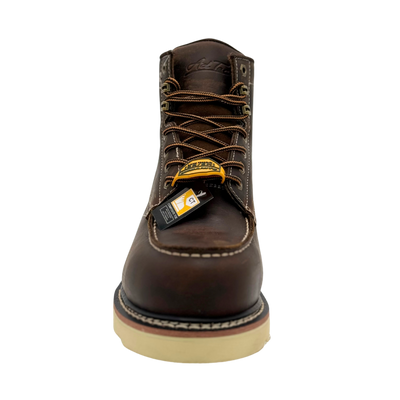 Rancho: Men's 6" Moc Toe: Oil Tan Brown- [COMPOSITE SAFETY TOE]- 9256DB