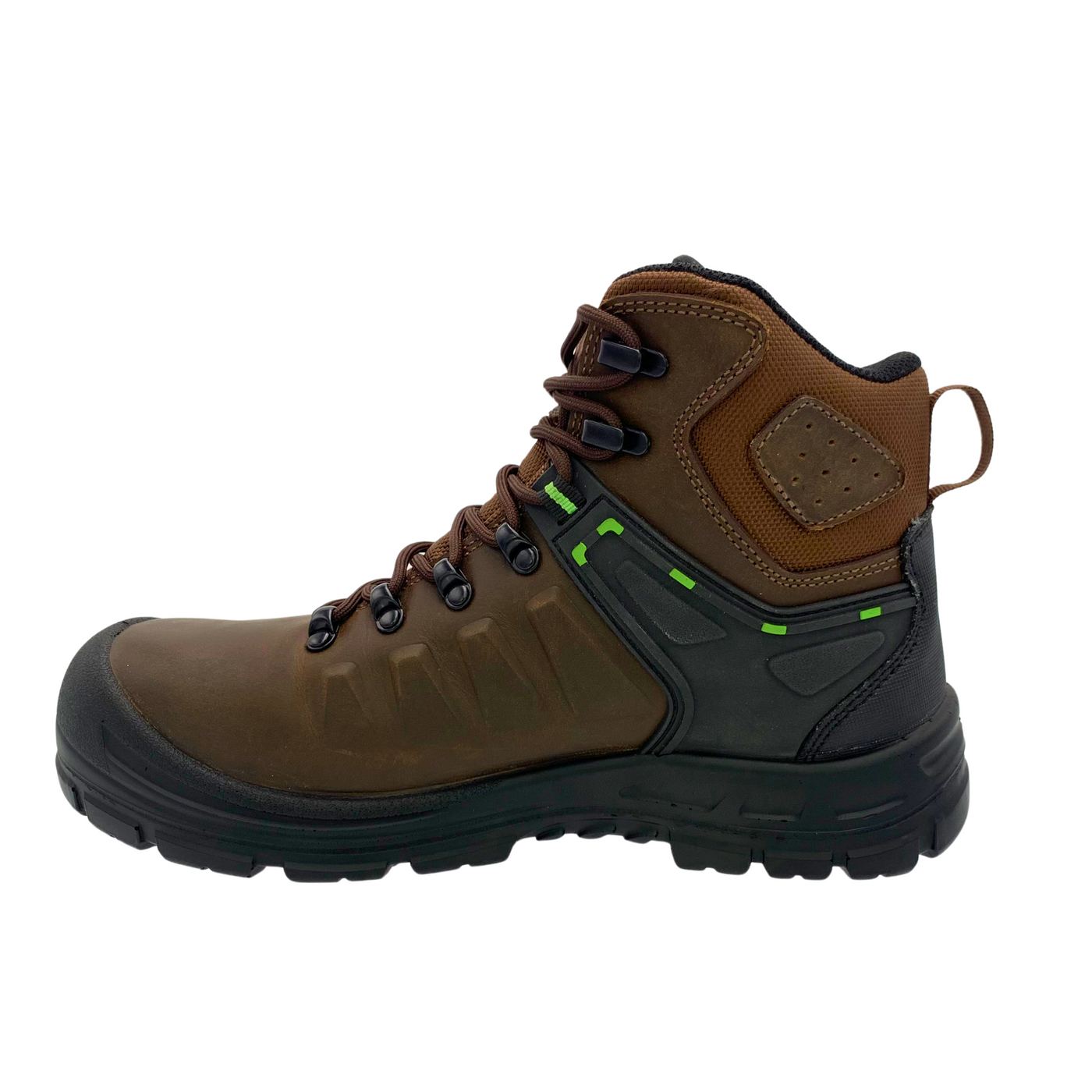 Men's 6" Brown waterproof composite safety toe leather work boot-9108