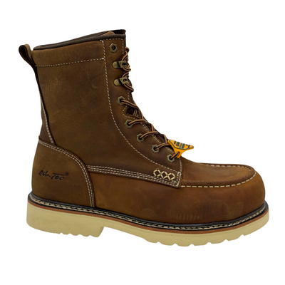 APEX: Men's 8" Moc Toe- Whiskey Brown [Composite Safety Toe] 9182