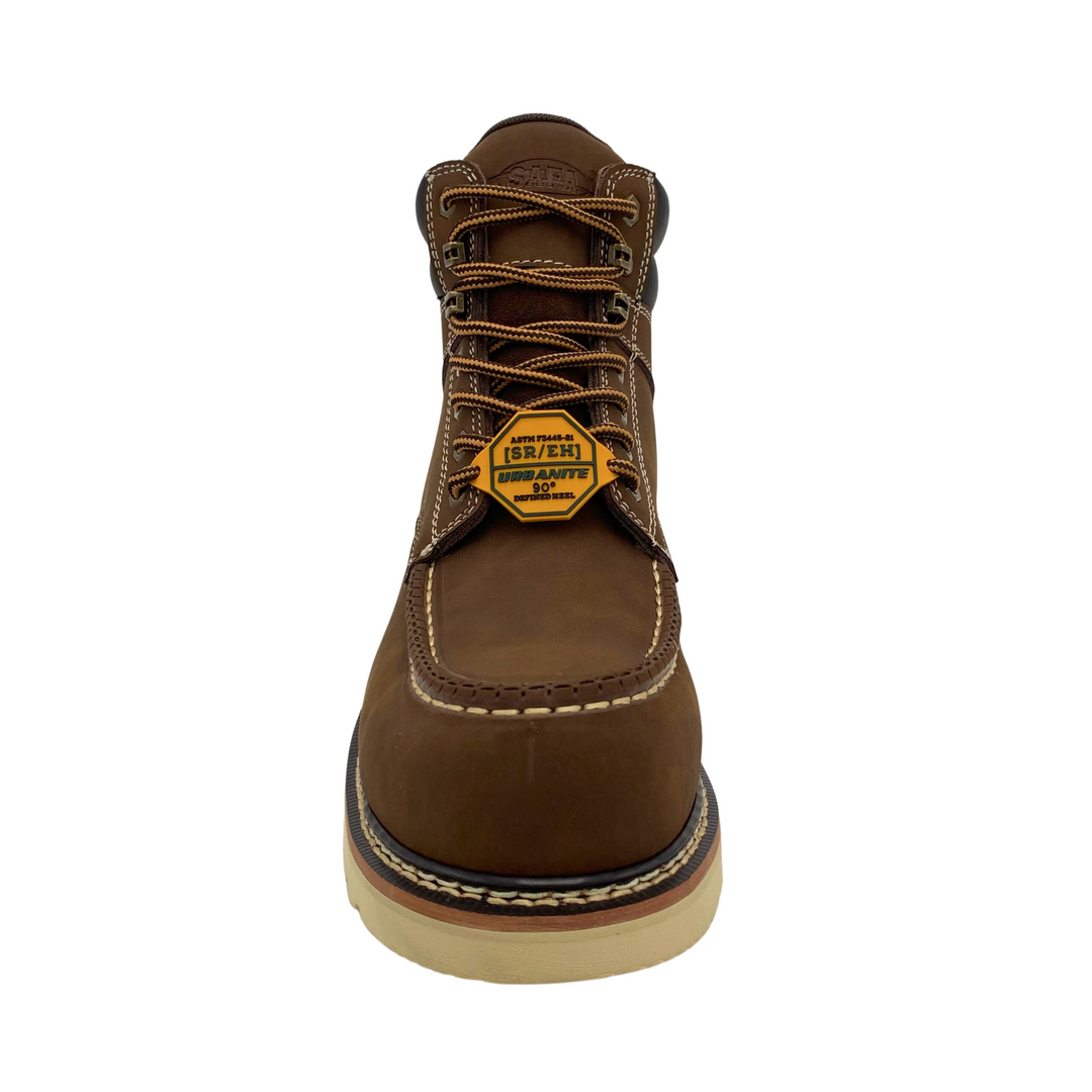 Defined heel work boots discount