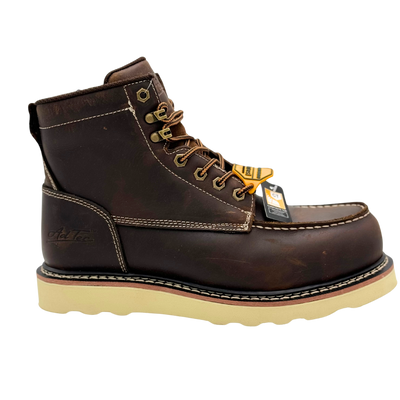 Rancho: Men's 6" Moc Toe: Oil Tan Brown- [COMPOSITE SAFETY TOE]- 9256DB