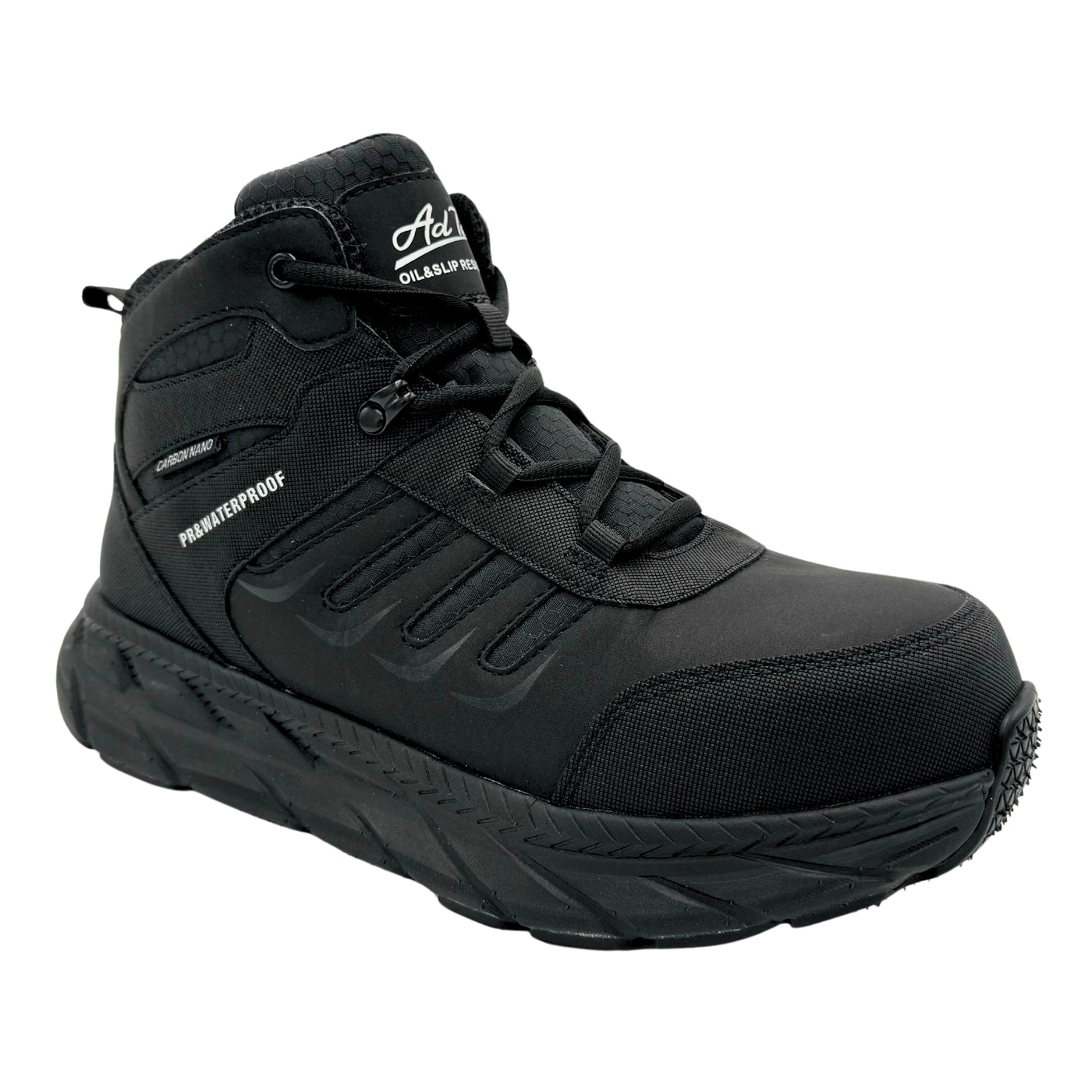 ULTRALIGHT: WOMEN'S 6" WORK BOOT: BLACK 8258PR [CARBON NANO SAFETY TOE, WATERPROOF, PUNCTURE RESISTANT, SLIP RESISTANT]