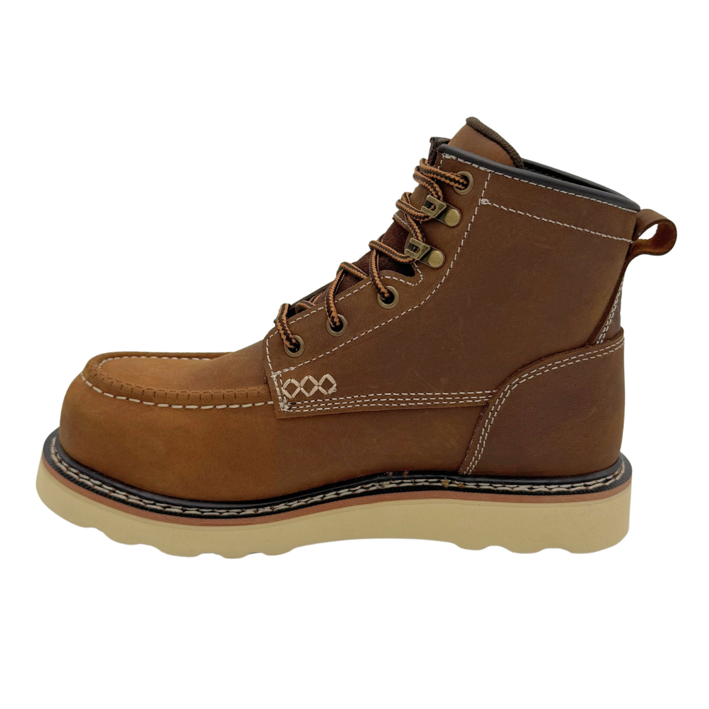 Legacy Pro: Women's 6" Moc Toe Work Boot: Whiskey Brown - [COMPOSITE SAFETY TOE]- 8146
