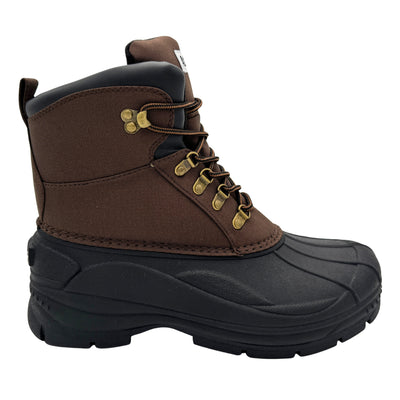 9882BR- Men's 6" Nylon Snow Boots - Brown