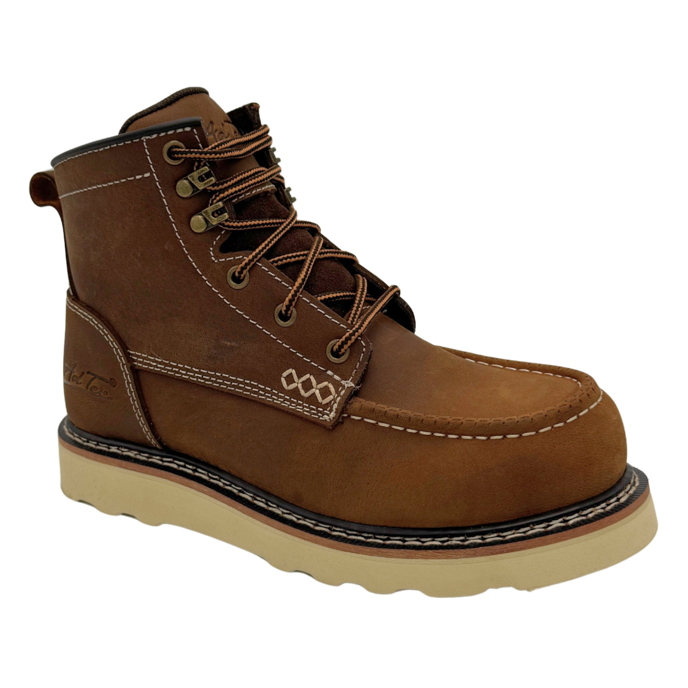 Legacy Pro: Women's 6" Moc Toe Work Boot: Whiskey Brown - [COMPOSITE SAFETY TOE]- 8146
