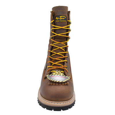 Men's 8" Composite Toe Waterproof Brown Logger - 1020 - Shop Genuine Leather men & women's boots online | AdTecFootWear