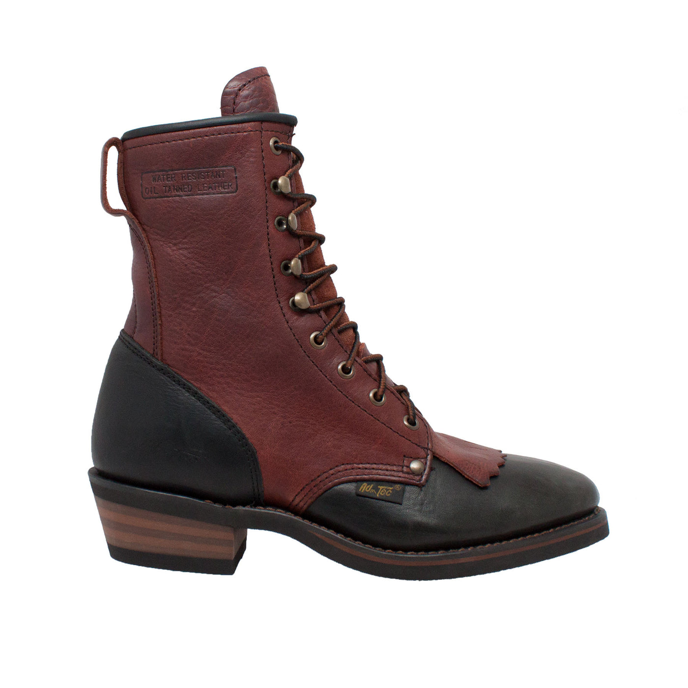 Men's 9" Chestnut/Black Packer - 1179 - Shop Genuine Leather men & women's boots online | AdTecFootWear