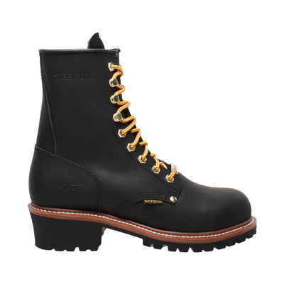 Men's 9" Waterproof Logger Black - 1439WP - Shop Genuine Leather men & women's boots online | AdTecFootWear