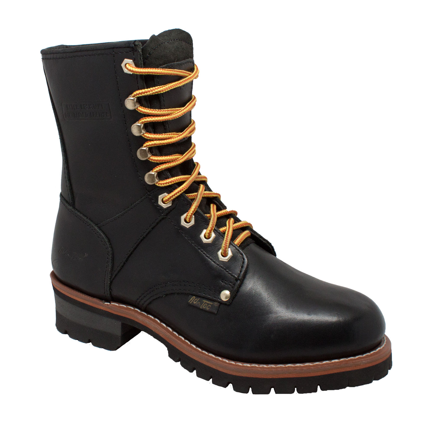 Men's 9" Waterproof Logger Black - 1439WP - Shop Genuine Leather men & women's boots online | AdTecFootWear