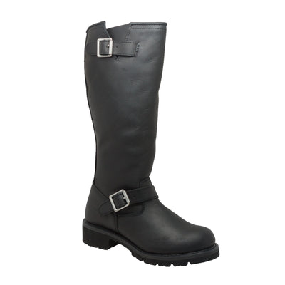 Men's 16" Black Engineer Biker Boot - 1443 - Shop Genuine Leather men & women's boots online | AdTecFootWear