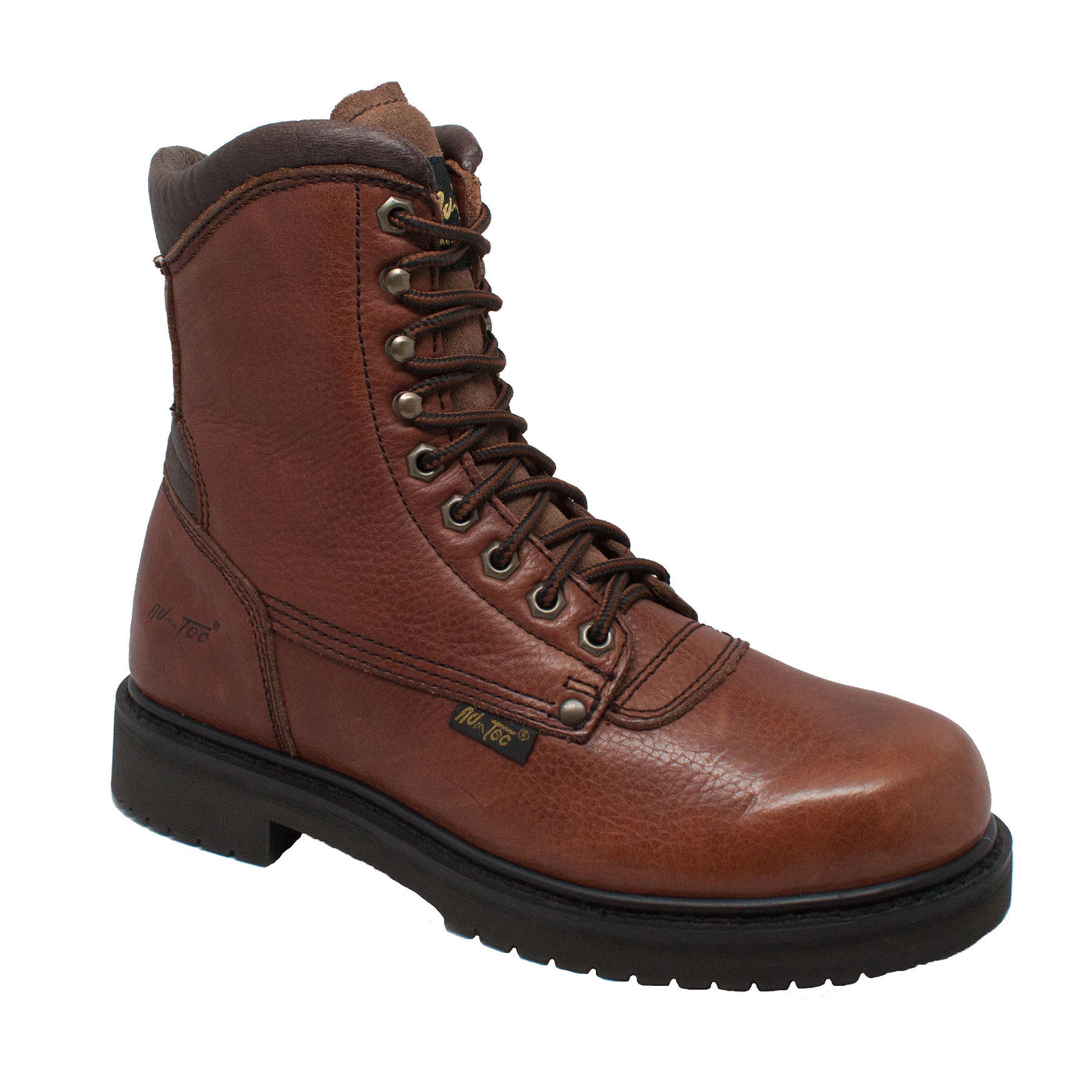 Men's 8" Brown Work Boot - 1623 - Shop Genuine Leather men & women's boots online | AdTecFootWear