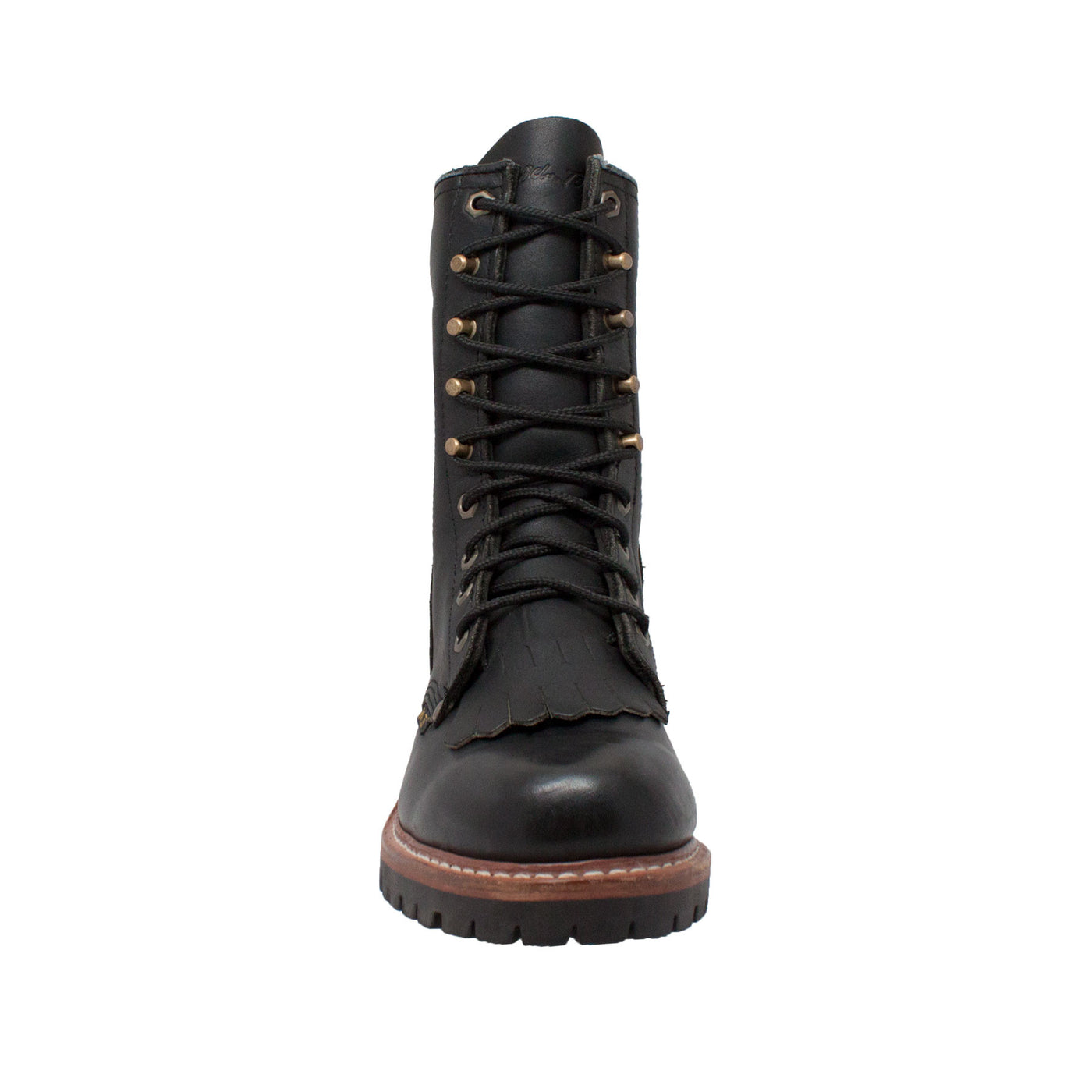 Men's 10" Black Fireman Logger - 1964 - Shop Genuine Leather men & women's boots online | AdTecFootWear
