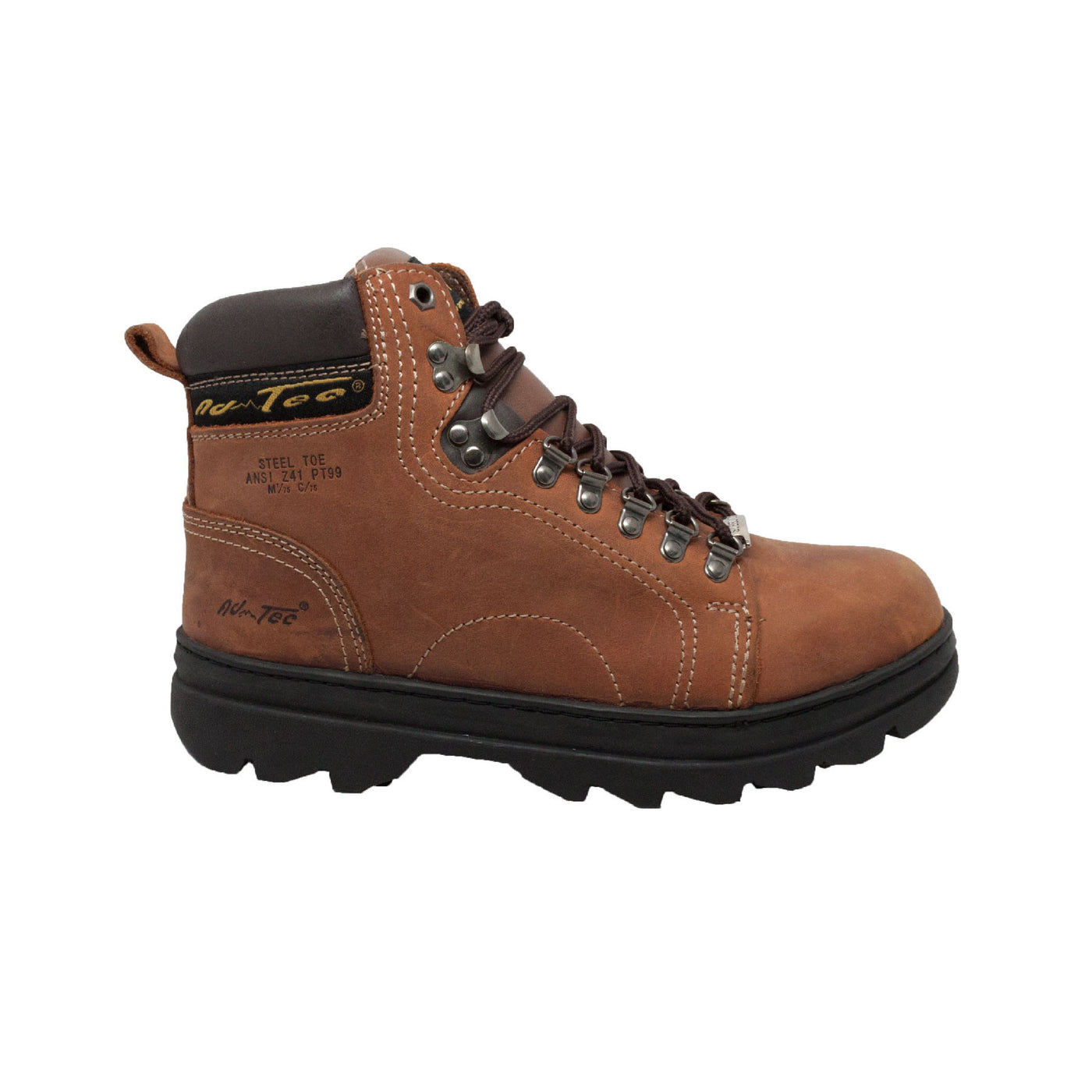 Men's 6" Brown Steel Toe Hiker - 1977 - Shop Genuine Leather men & women's boots online | AdTecFootWear