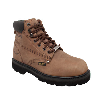 Men's 6" Brown Steel Toe Work Boot - 1981 - Shop Genuine Leather men & women's boots online | AdTecFootWear