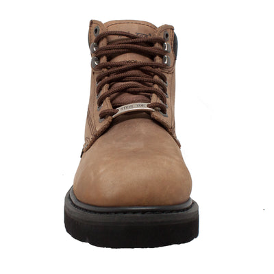 Men's 6" Brown Steel Toe Work Boot - 1981 - Shop Genuine Leather men & women's boots online | AdTecFootWear