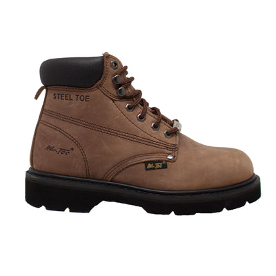 Men's 6" Brown Steel Toe Work Boot - 1981 - Shop Genuine Leather men & women's boots online | AdTecFootWear