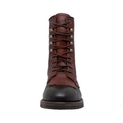 Women's 8" Black/Dark Cherry Packer - 2179 - Shop Genuine Leather men & women's boots online | AdTecFootWear