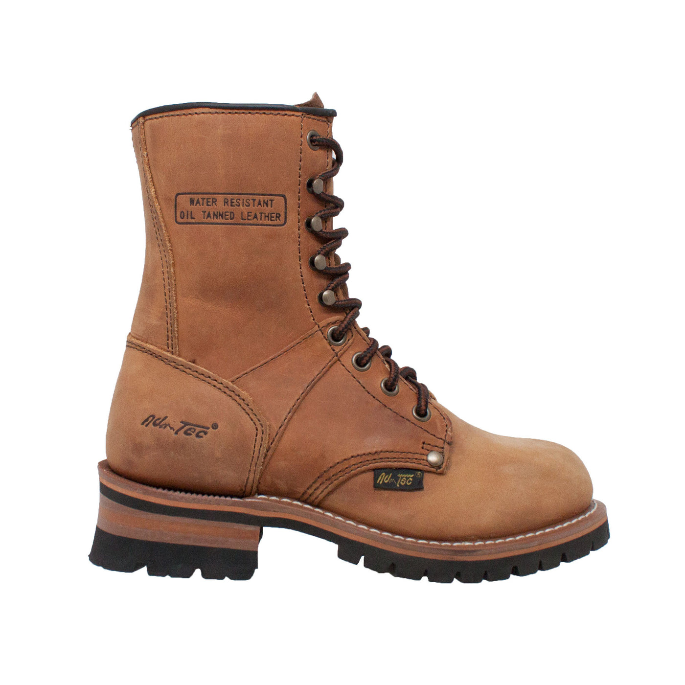 Women's Brown 9" Logger - 2427 - Shop Genuine Leather men & women's boots online | AdTecFootWear
