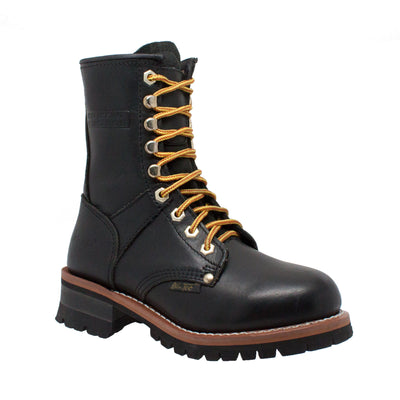 Women's 9" Logger Black - 2439 - Shop Genuine Leather men & women's boots online | AdTecFootWear