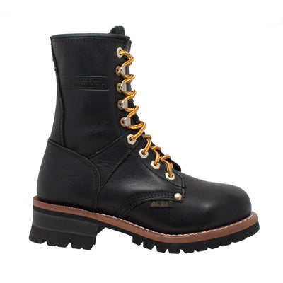 Women's 9" Logger Black - 2439 - Shop Genuine Leather men & women's boots online | AdTecFootWear
