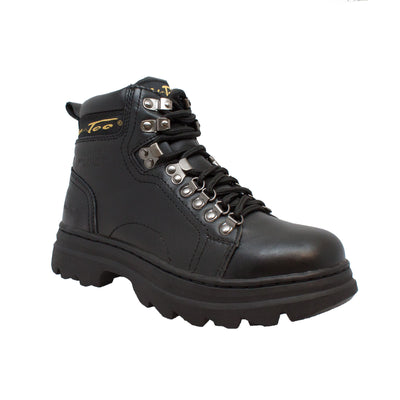 Women's 6" Steel Toe Work Boot Black - 2980 - Shop Genuine Leather men & women's boots online | AdTecFootWear