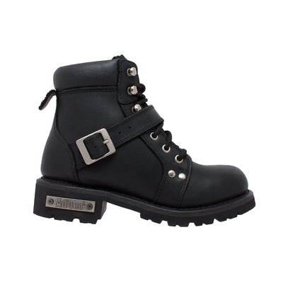 Women's 6" Black Lace Zipper Boot - 8143 - Shop Genuine Leather men & women's boots online | AdTecFootWear