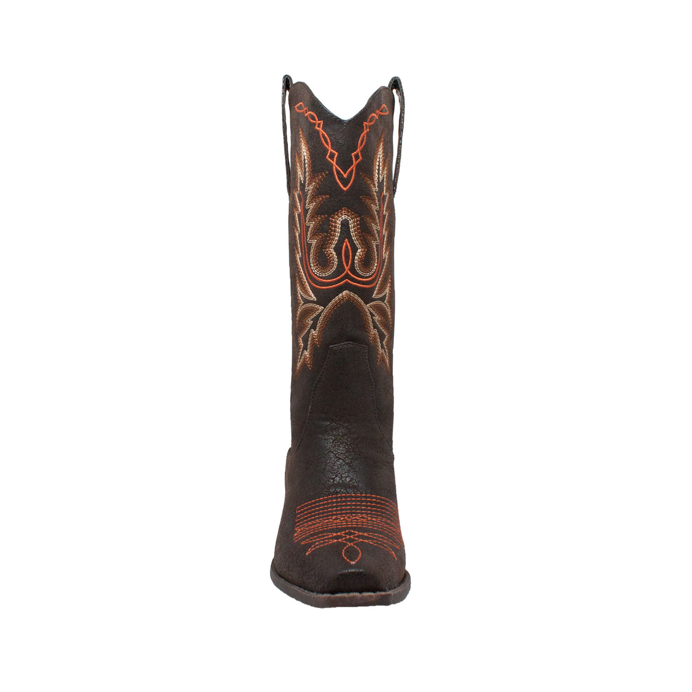 Women's 14" Western Dark Brown Pull On Boots with Fancy Stitching - 8616 - Shop Genuine Leather men & women's boots online | AdTecFootWear