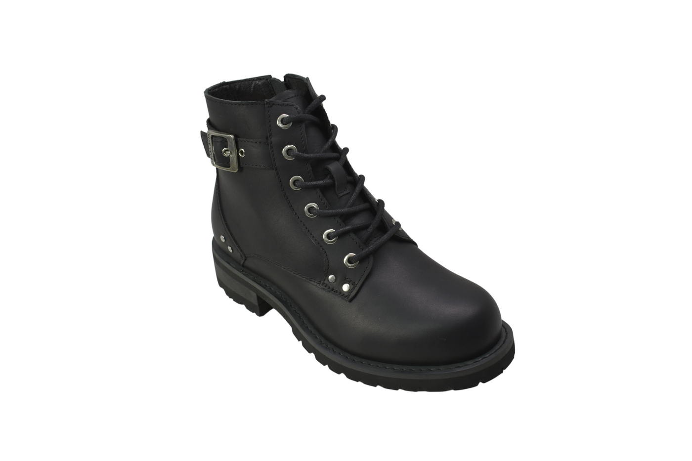 Women's 7" Biker Boot Black - 8647L - Shop Genuine Leather men & women's boots online | AdTecFootWear
