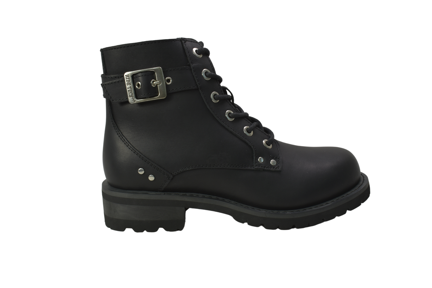 Women's 7" Biker Boot Black - 8647L - Shop Genuine Leather men & women's boots online | AdTecFootWear