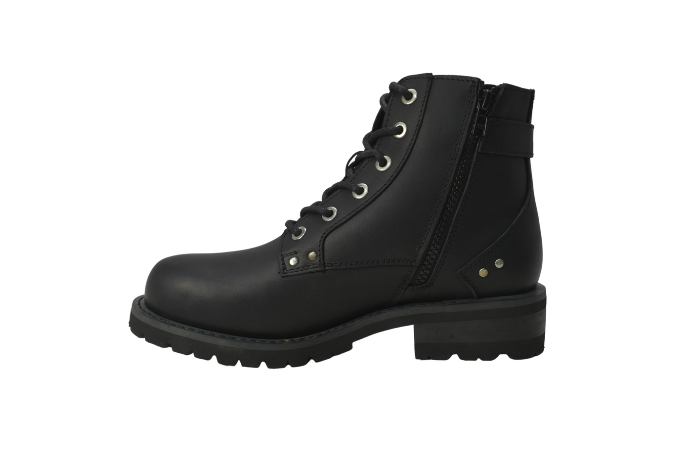 Women's 7" Biker Boot Black - 8647L - Shop Genuine Leather men & women's boots online | AdTecFootWear