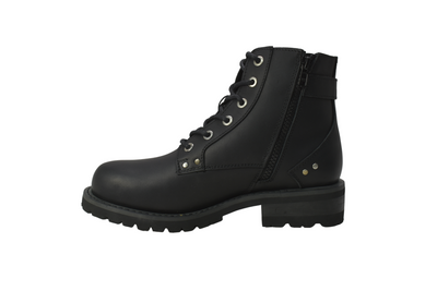 Women's 7" Biker Boot Black - 8647L - Shop Genuine Leather men & women's boots online | AdTecFootWear