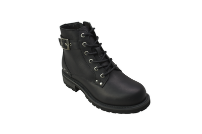 Women's 7" Biker Boot Black - 8647L - Shop Genuine Leather men & women's boots online | AdTecFootWear