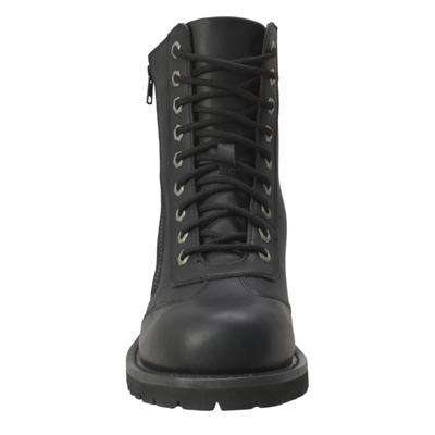 Women's 8" Zipper Biker Boot Black - 8650L