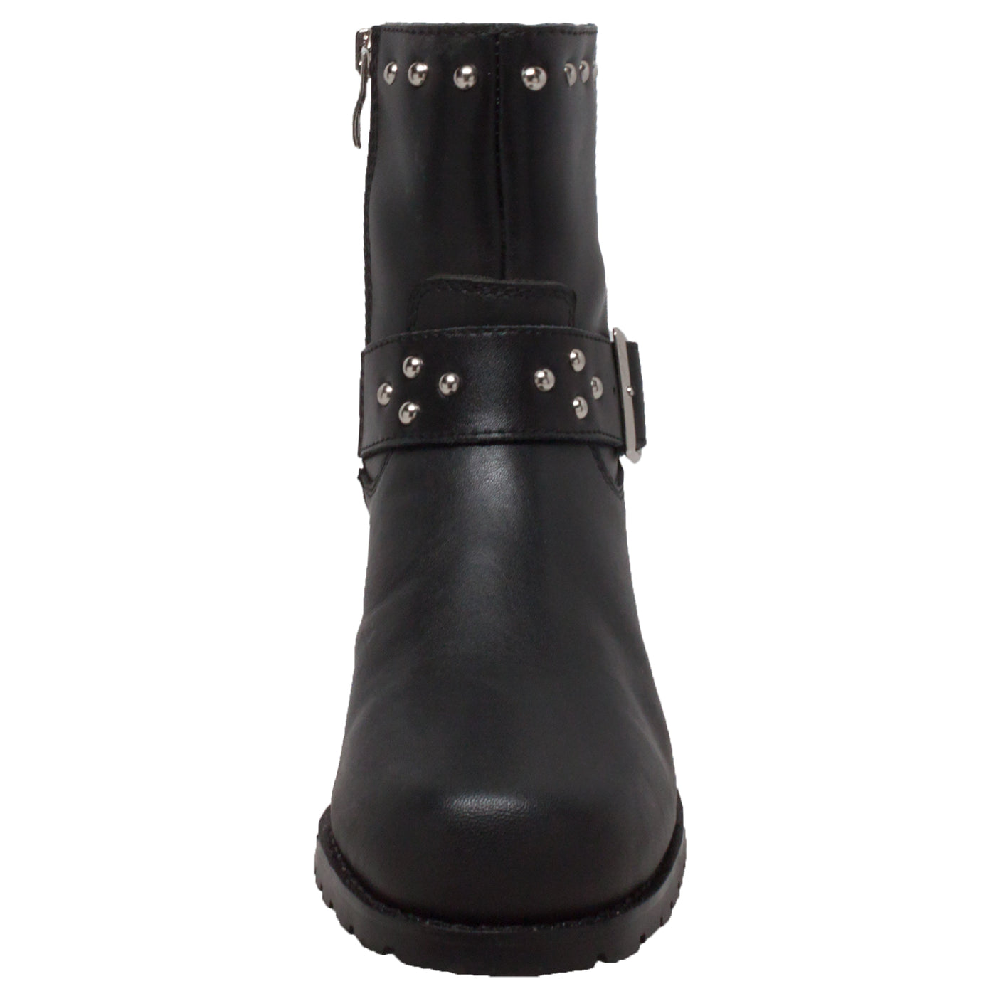 Women's 6" Heeled Buckle Biker Boot Black - 8811L - Shop Genuine Leather men & women's boots online | AdTecFootWear