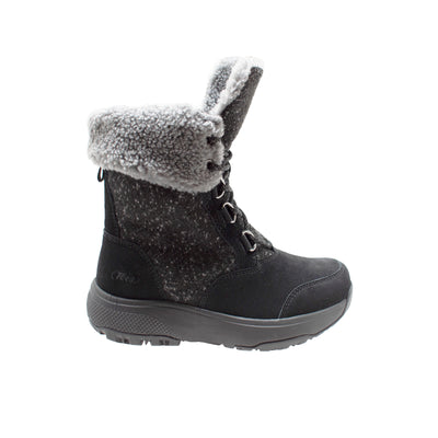 Women's Black Microfleece Lace Winter Boot - Shop Genuine Leather men & women's boots online | AdTecFootWear