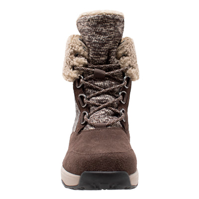 Women's Brown Microfleece Lace Winter Boot - Shop Genuine Leather men & women's boots online | AdTecFootWear