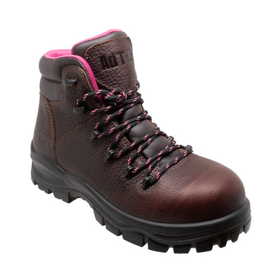 Women's 6" Brown Waterproof Cap Toe Work Boot - 8903-BR - Shop Genuine Leather men & women's boots online | AdTecFootWear