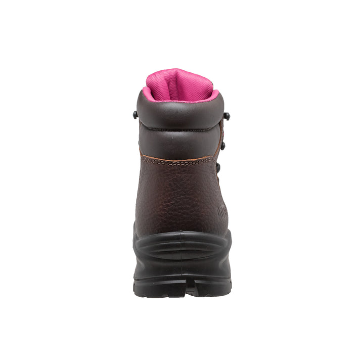 Ad Tec Women's 6 Inch Nubuck Leather Work Boots - Steel Toe, Waterproof, Oil Resistant, Lightweight