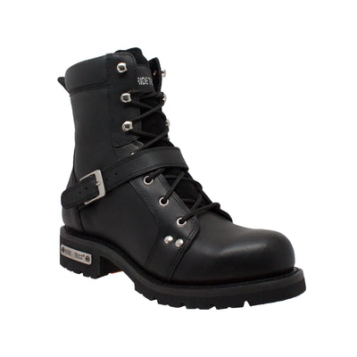 Men's 8" Zipper Lace Black - 9146 - Shop Genuine Leather men & women's boots online | AdTecFootWear