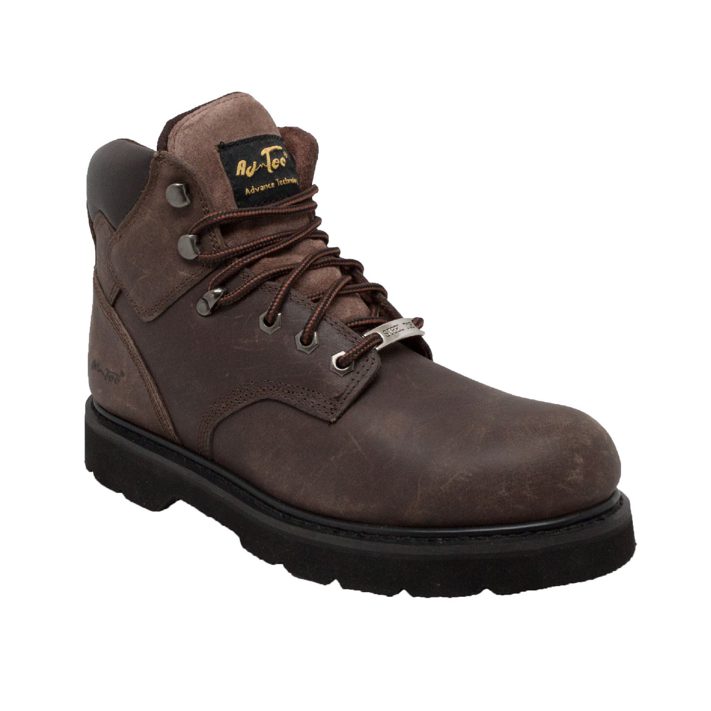 Men's 6" Steel Toe Work Boot Brown - 9328 - Shop Genuine Leather men & women's boots online | AdTecFootWear