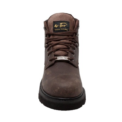 Men's 6" Steel Toe Work Boot Brown - 9328 - Shop Genuine Leather men & women's boots online | AdTecFootWear