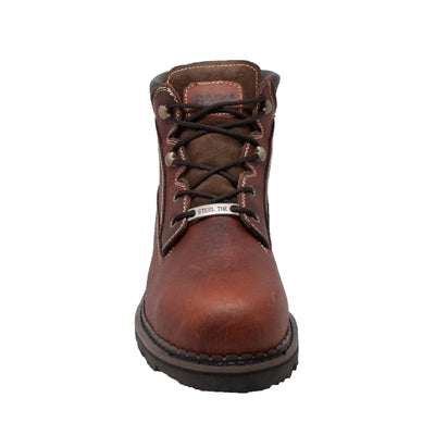 Men's 6" Steel Toe Work Boot Brown - 9400 - Shop Genuine Leather men & women's boots online | AdTecFootWear