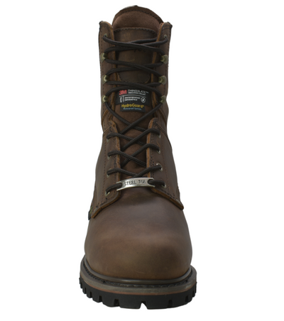 Men's 9" Steel Toe Super Logger Brown - 9490 - Shop Genuine Leather men & women's boots online | AdTecFootWear