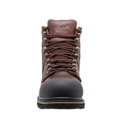 Men's 6" Steel Toe Waterproof Work Boot Dark Brown - 9722 - Shop Genuine Leather men & women's boots online | AdTecFootWear