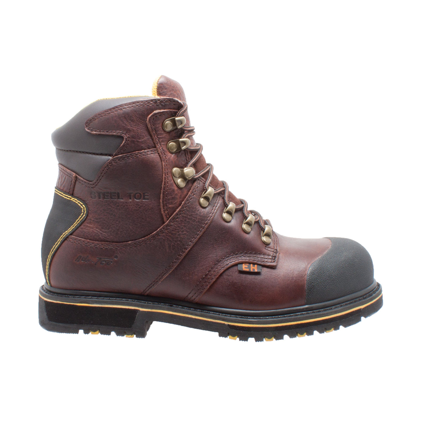 Men's 6" Steel Toe Waterproof Work Boot Dark Brown - 9722 - Shop Genuine Leather men & women's boots online | AdTecFootWear