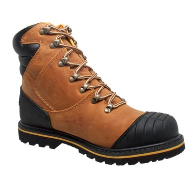 Men's 7" Steel Toe Work Boot Light Brown - 9804 - Shop Genuine Leather men & women's boots online | AdTecFootWear