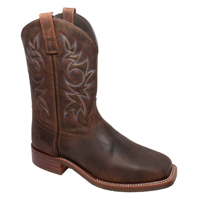 Men's 11" Western Square Toe Brown - 9828 - Shop Genuine Leather men & women's boots online | AdTecFootWear